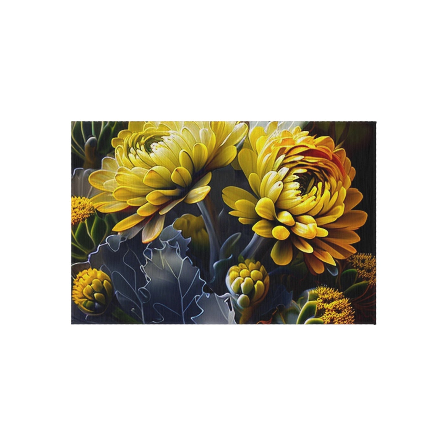 Outdoor Rug  Yellow Hermosas Flores Amarillas 1