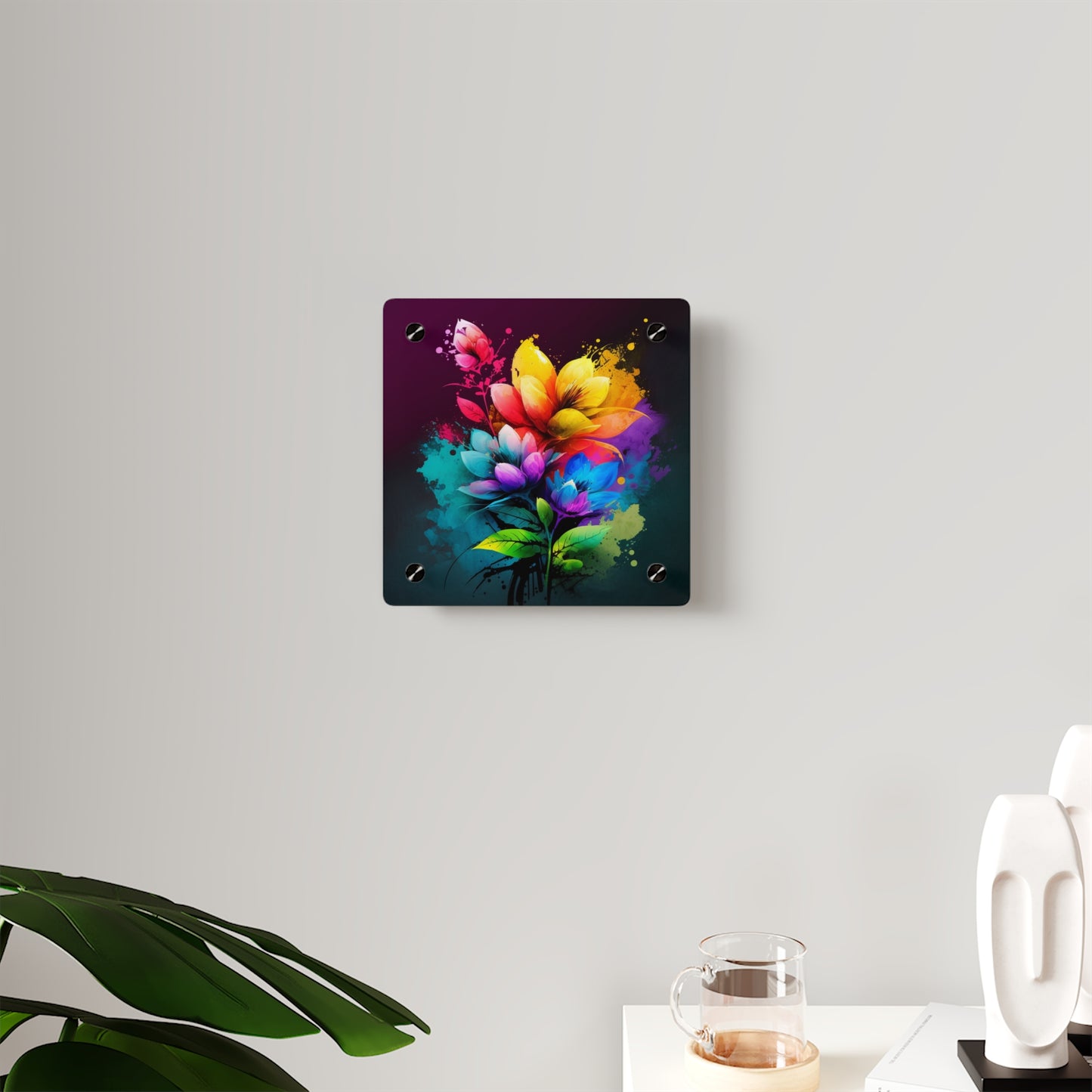 Acrylic Wall Art Panels Bright Spring Flowers 3