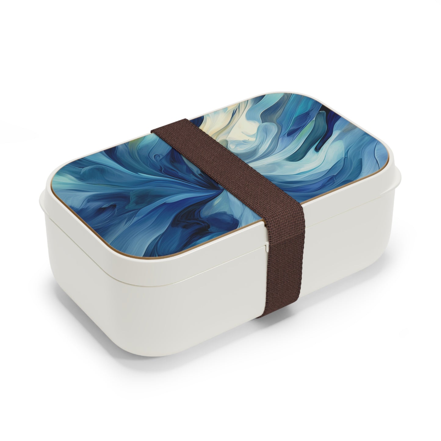 Bento Lunch Box Blue Tluip Abstract 4