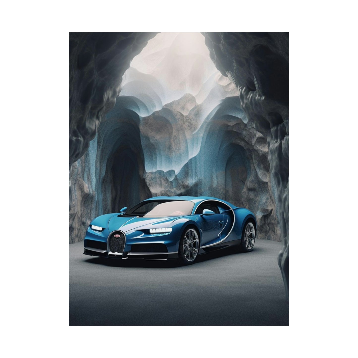 Premium Matte Vertical Posters Bugatti Real Look 2