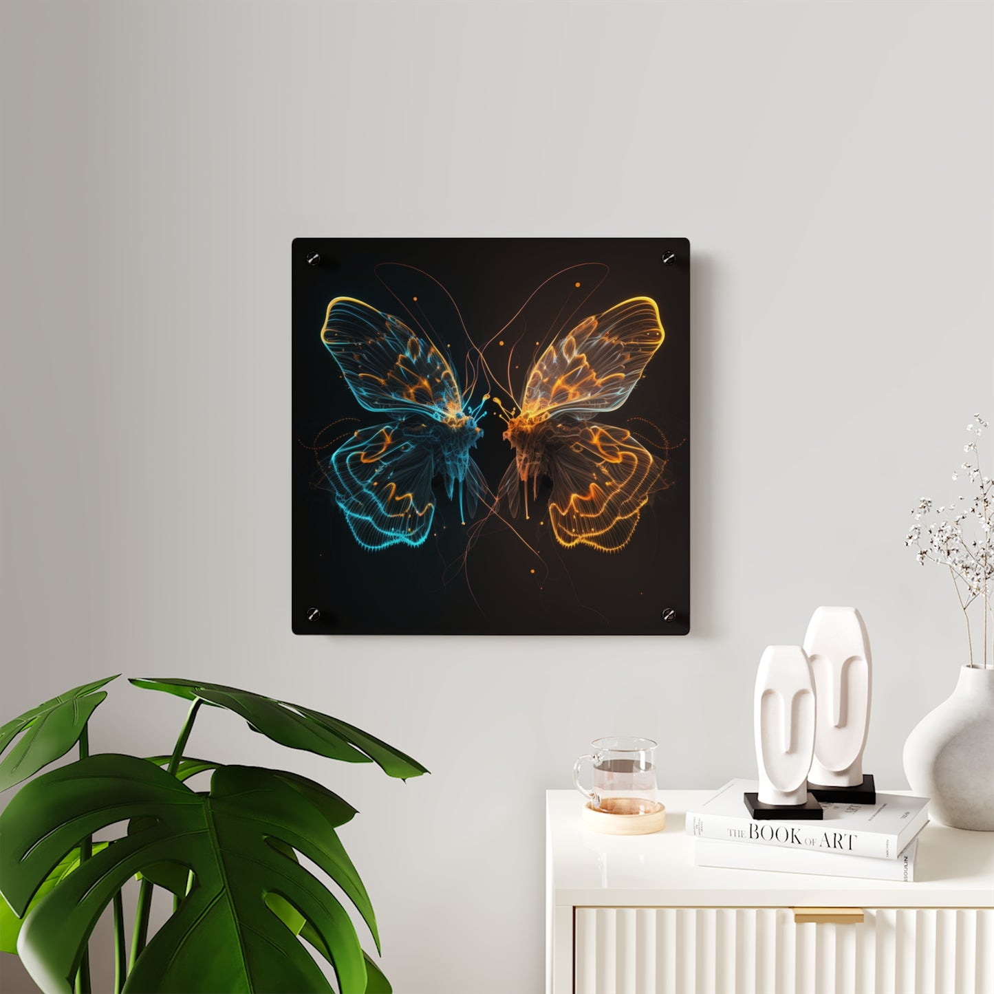 Acrylic Wall Art Panels Neon Glo Butterfly 1