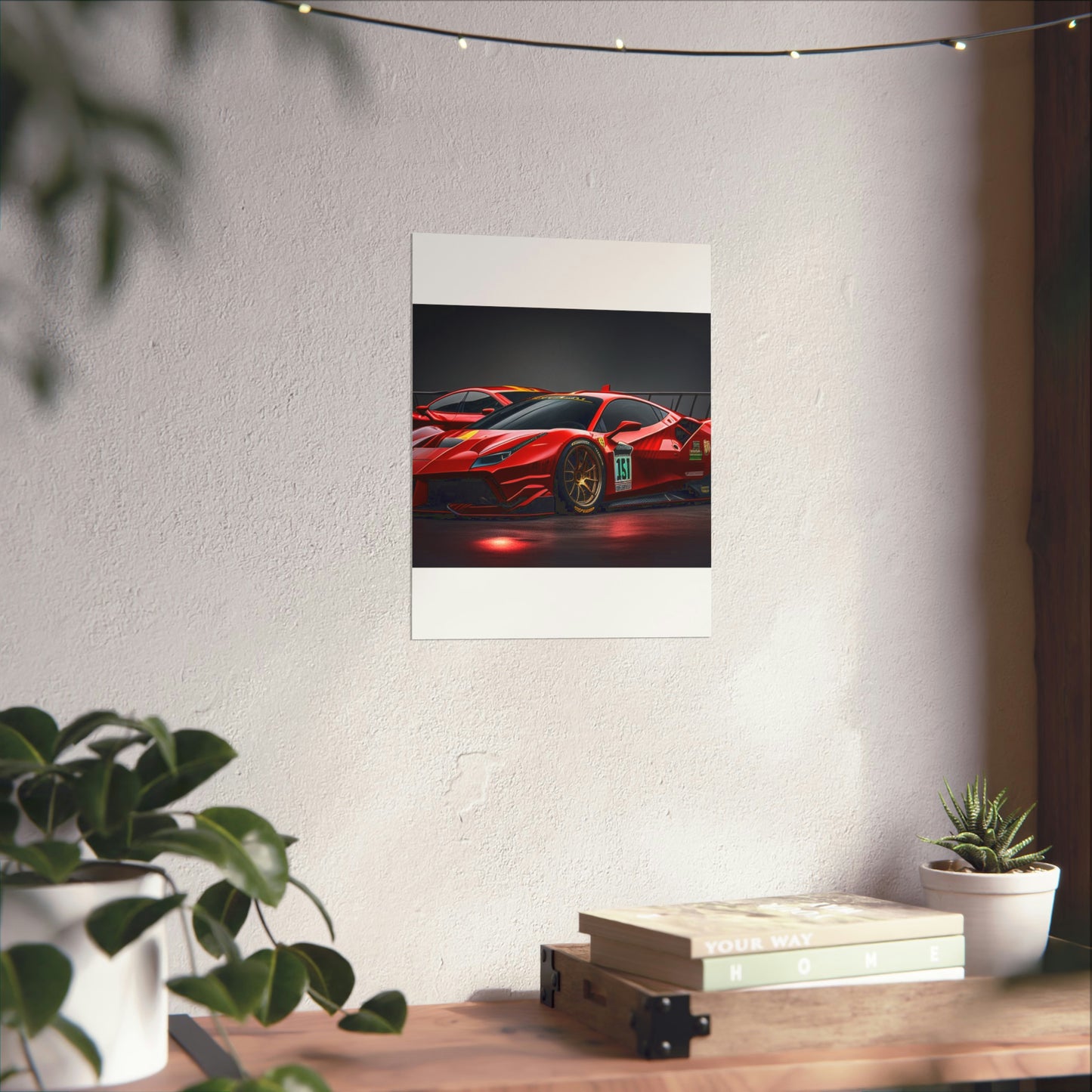 Premium Matte Vertical Posters Ferrari Red 2