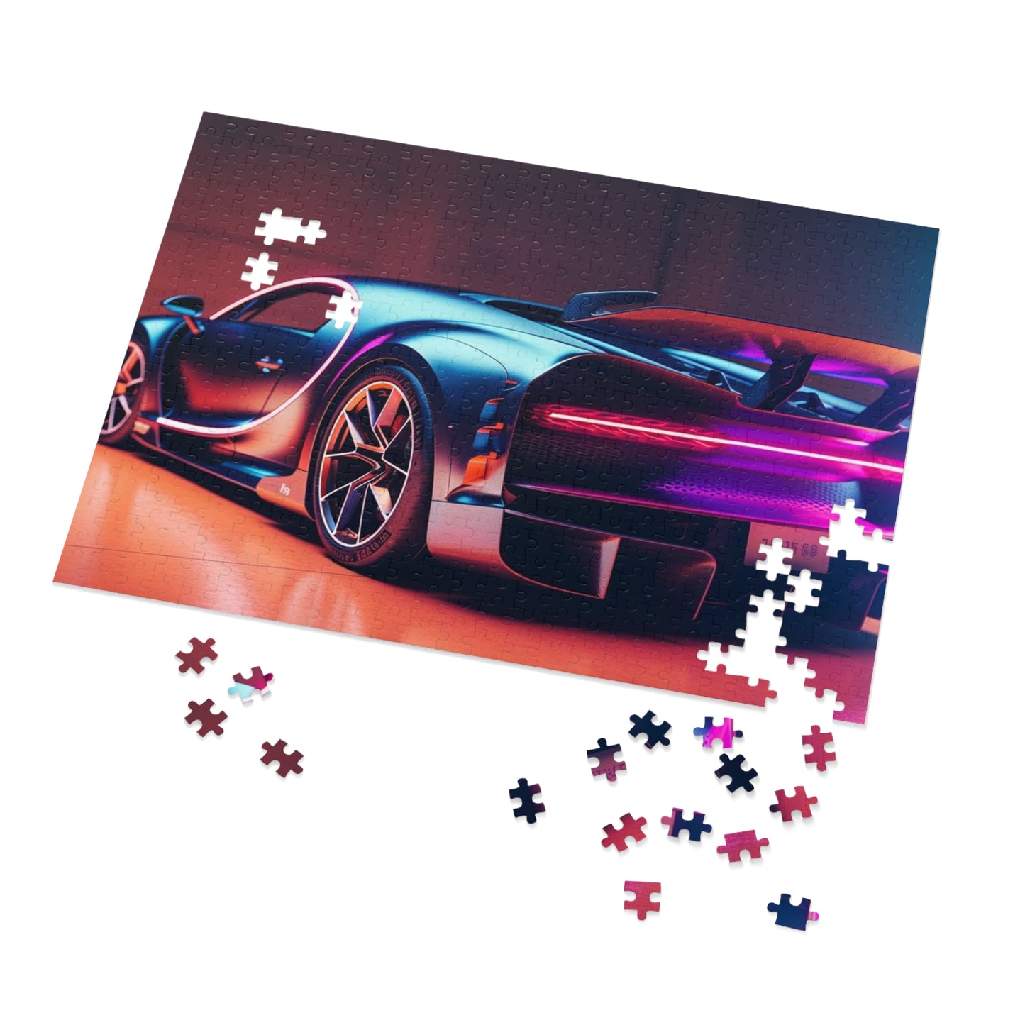 Jigsaw Puzzle (30, 110, 252, 500,1000-Piece) Hyper Bugatti Neon Chiron 2