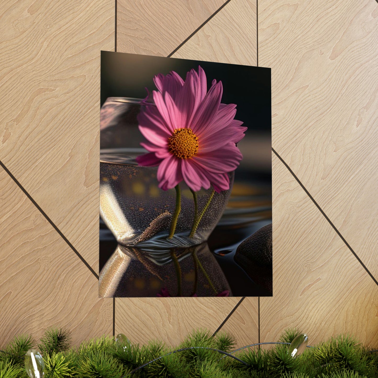 Premium Matte Vertical Posters Pink Daisy 4