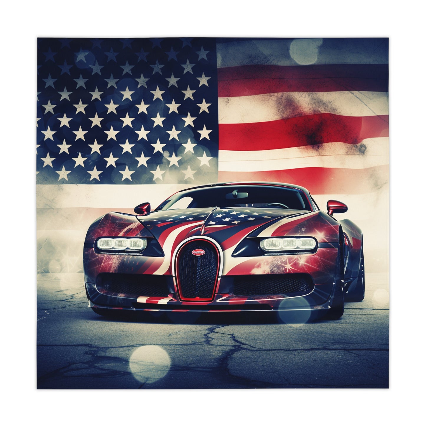 Tablecloth Abstract American Flag Background Bugatti 1