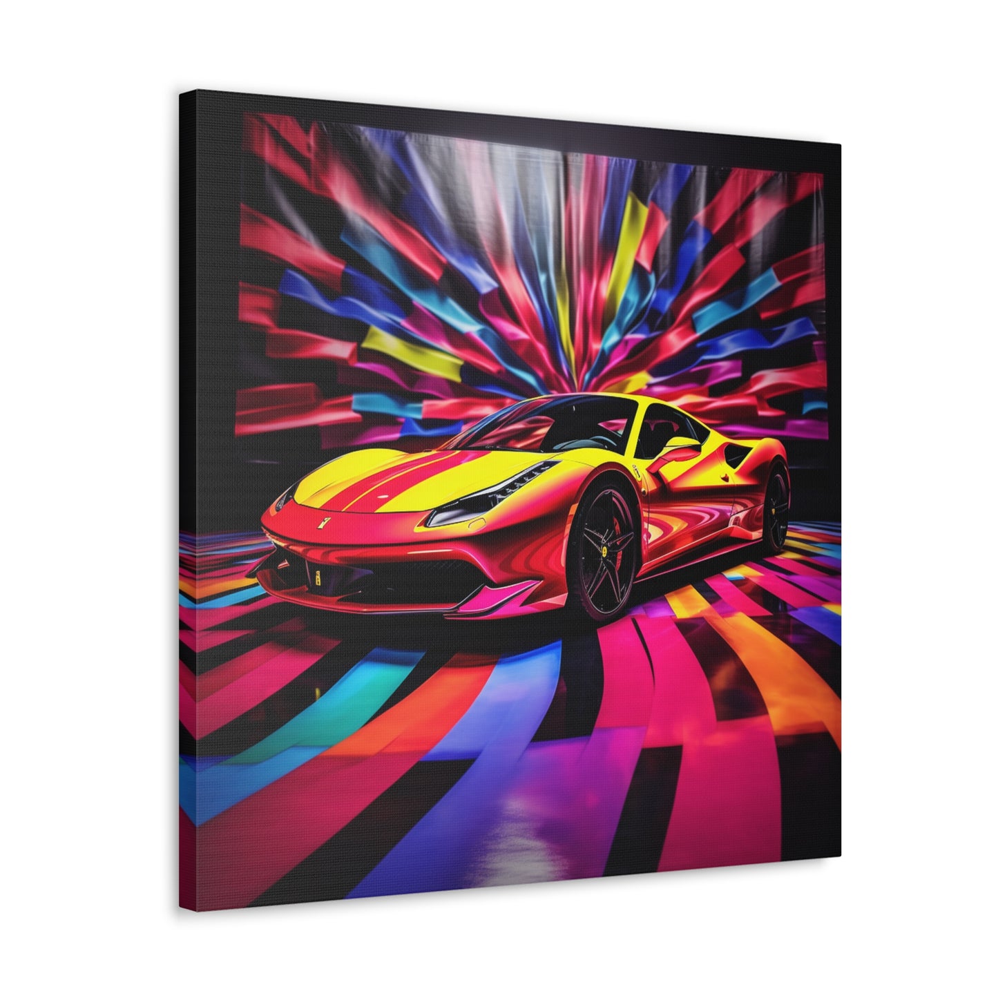 Canvas Gallery Wraps Macro Flag Ferrari 3