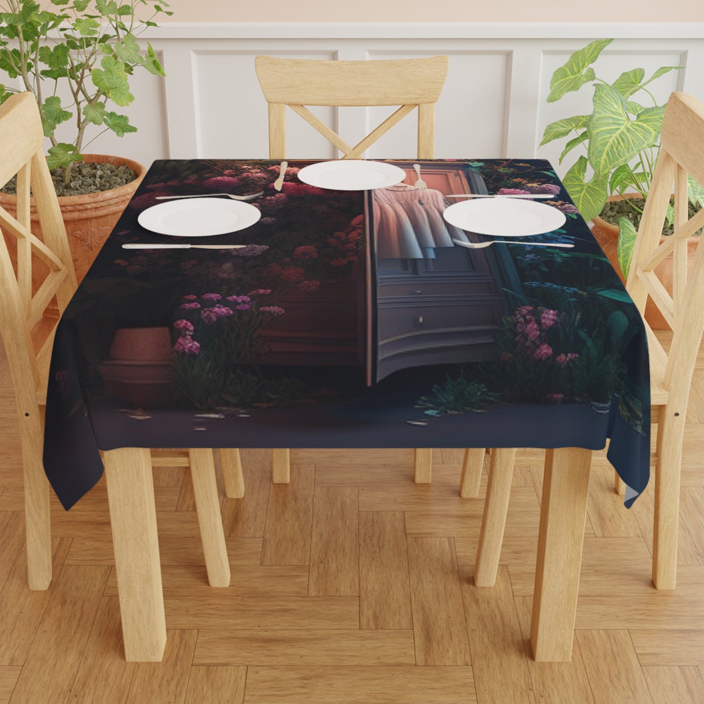 Tablecloth A Wardrobe Surrounded by Flowers 3