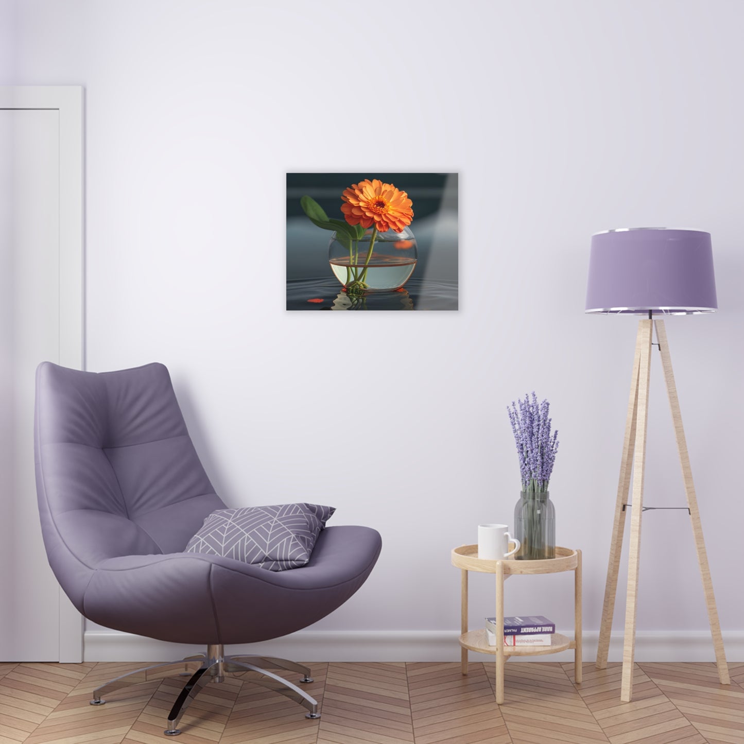 Acrylic Prints Orange Zinnia 2