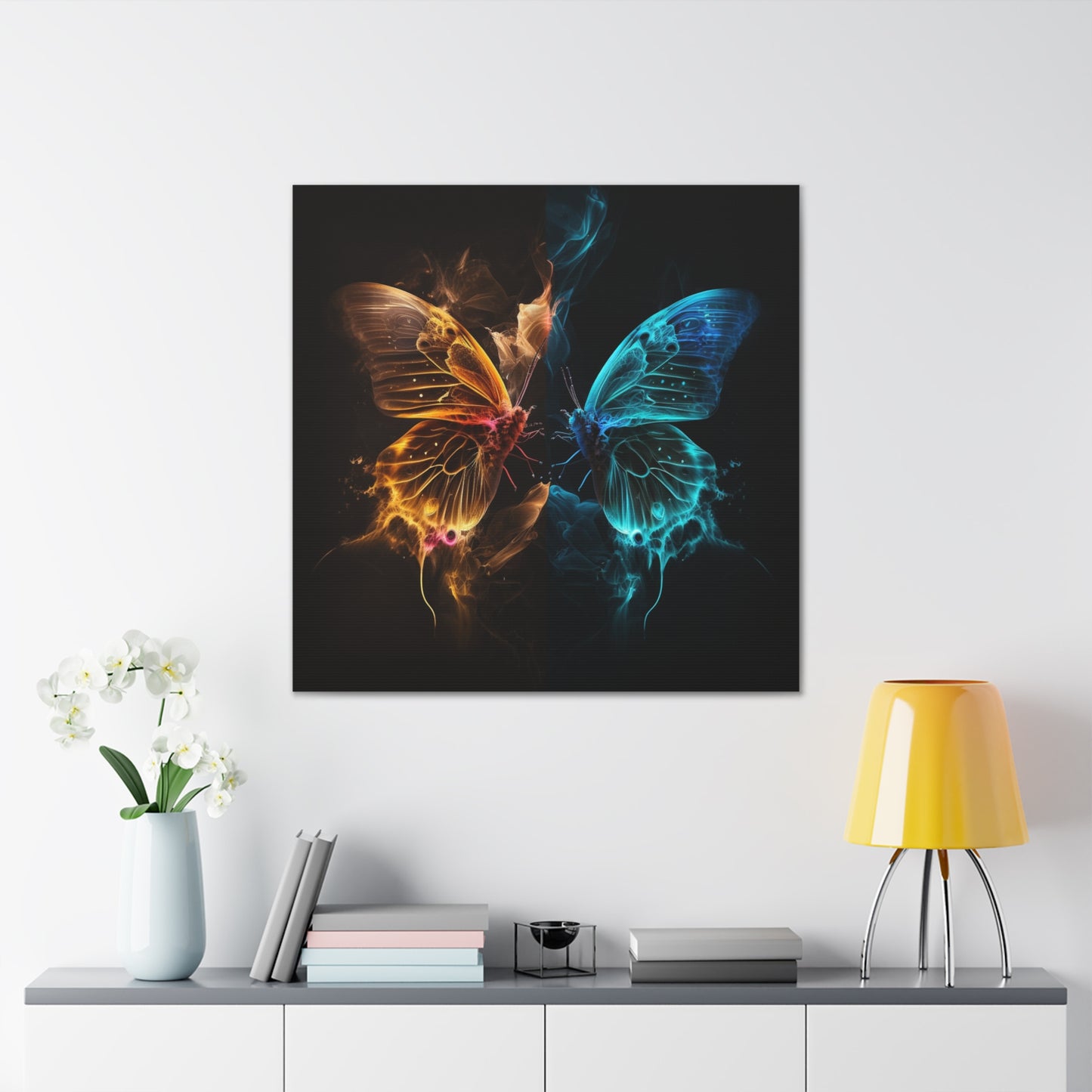 Canvas Gallery Wraps Kiss Neon Butterfly 9