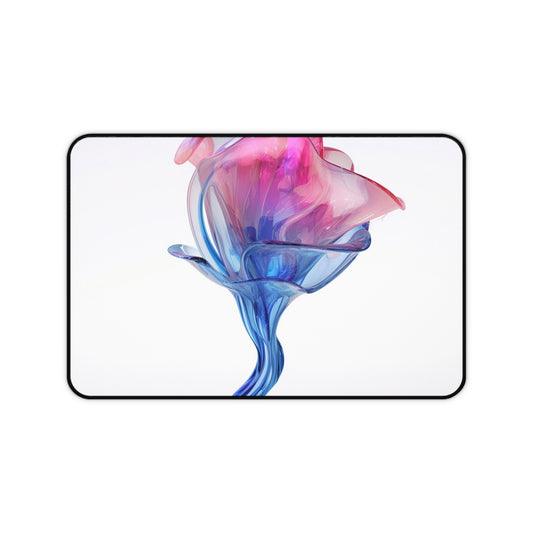 Desk Mat Pink & Blue Tulip Rose 4