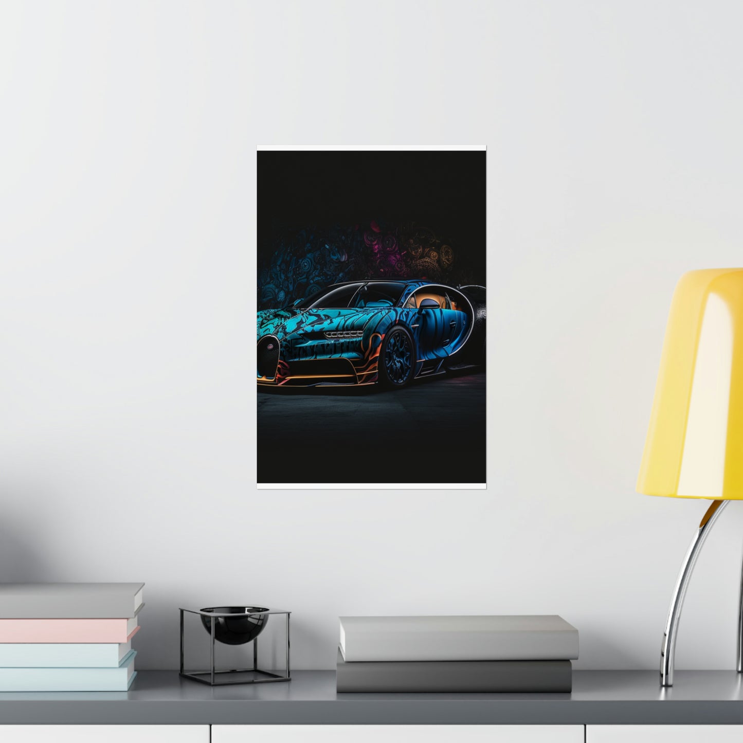 Premium Matte Vertical Posters Bugatti Blue 3