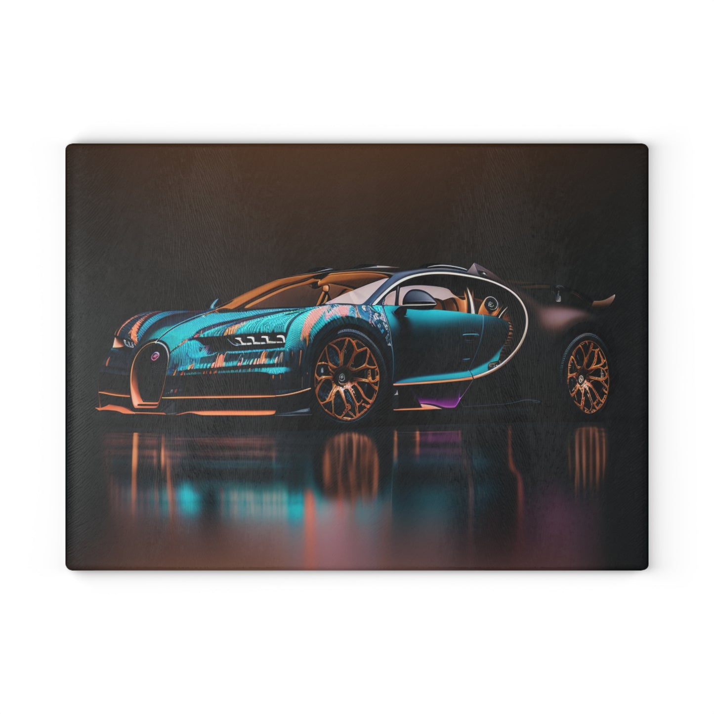 Glass Cutting Board Bugatti Blue 2