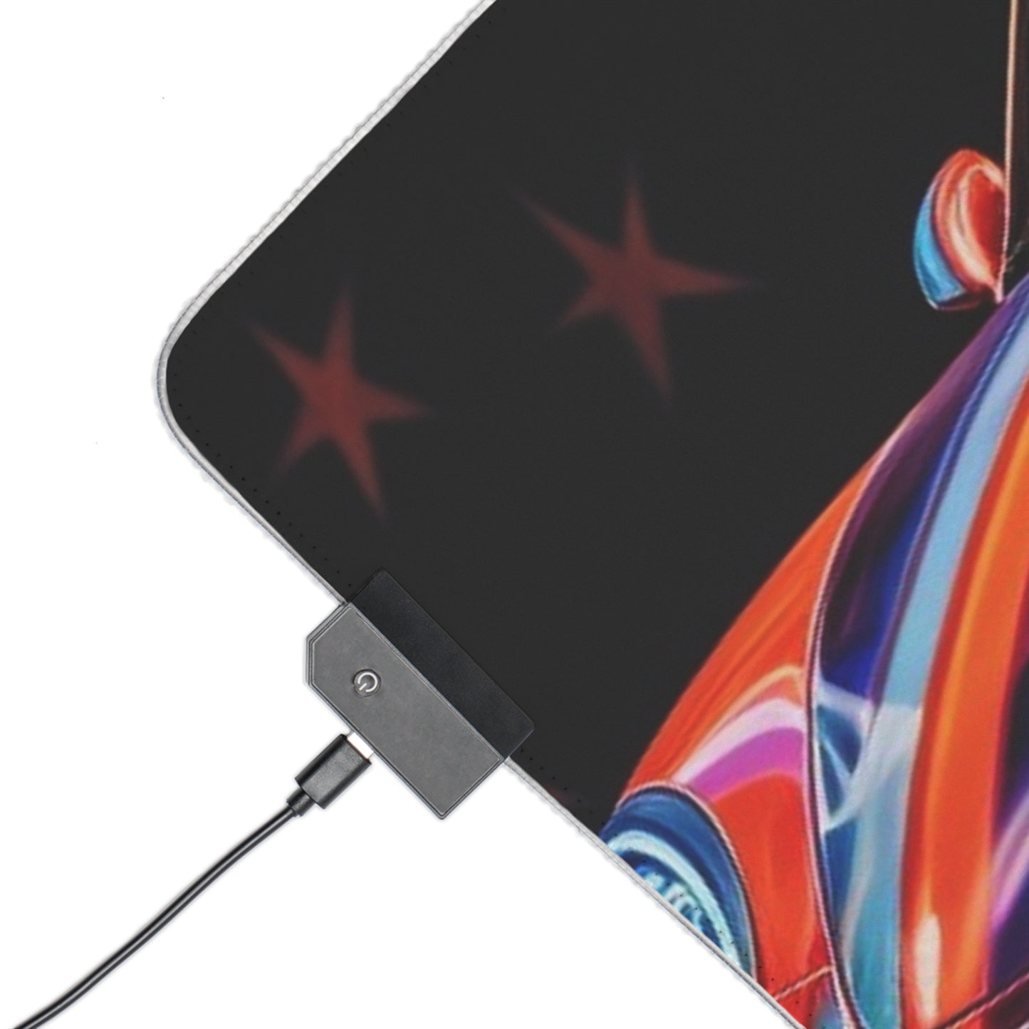 LED Gaming Mouse Pad American Flag Colored Porsche 4