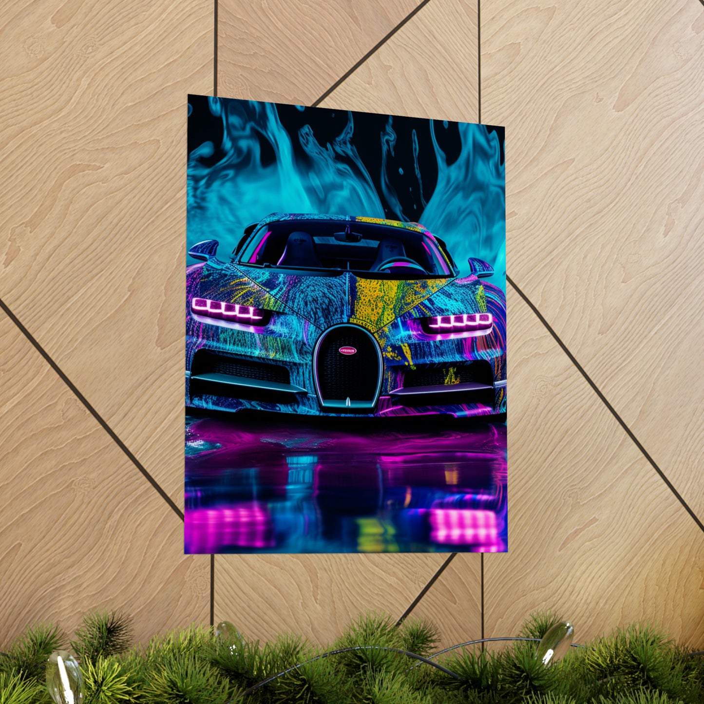 Premium Matte Vertical Posters Bugatti Water 2