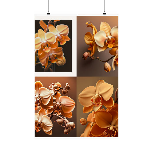 Premium Matte Vertical Posters orchid pedals 5