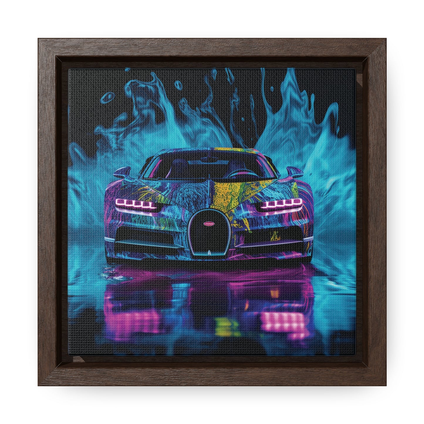 Gallery Canvas Wraps, Square Frame Bugatti Water 2