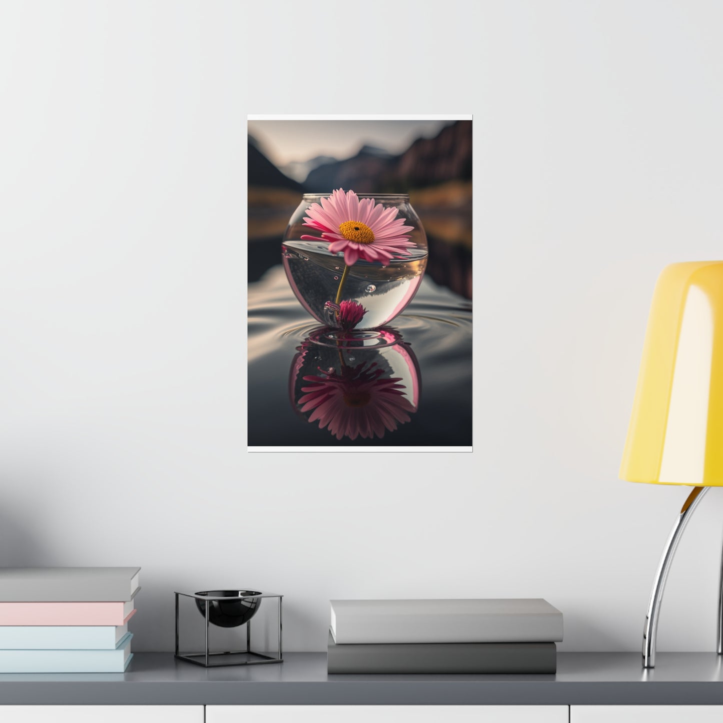 Premium Matte Vertical Posters Daisy in a vase 2