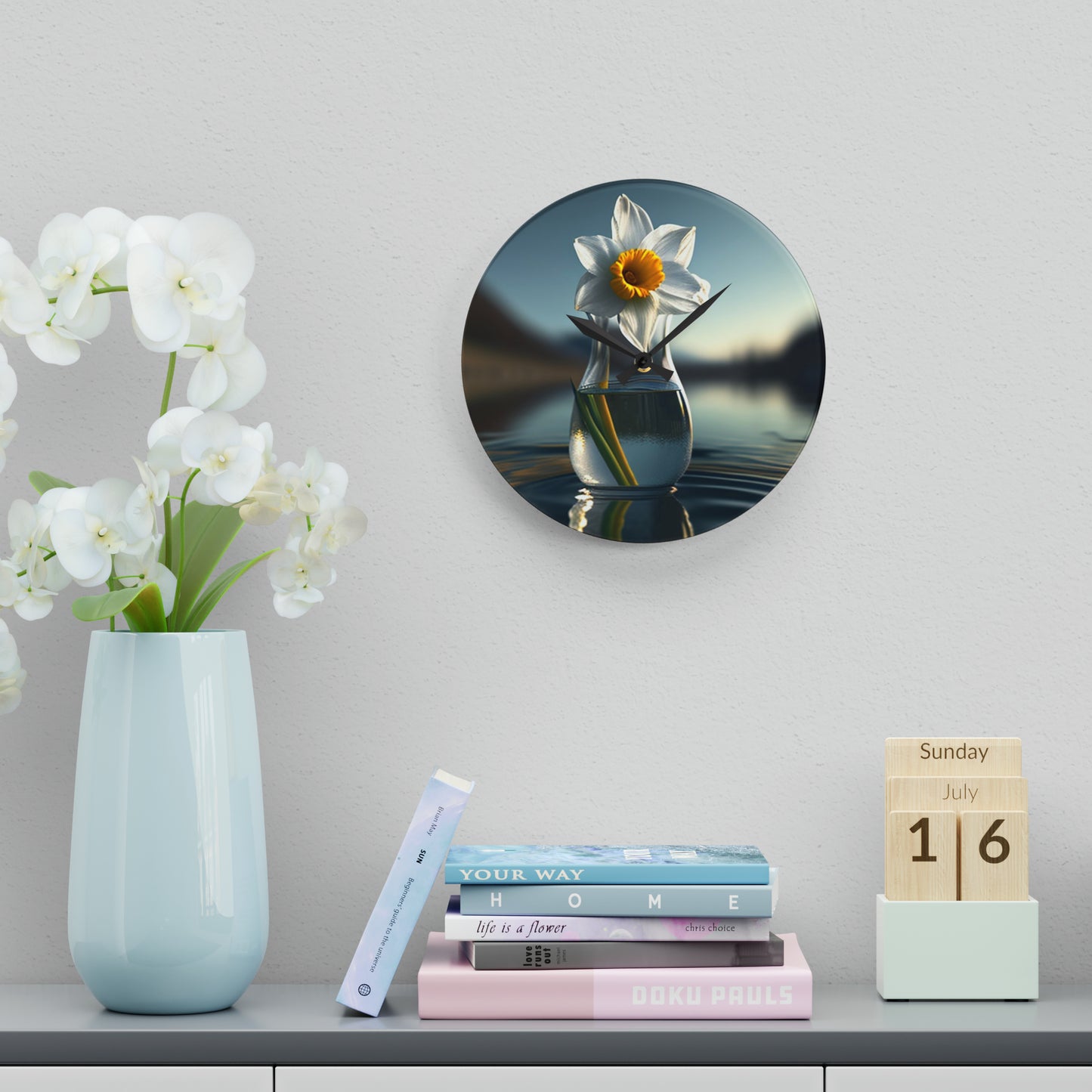 Acrylic Wall Clock Daffodil 3