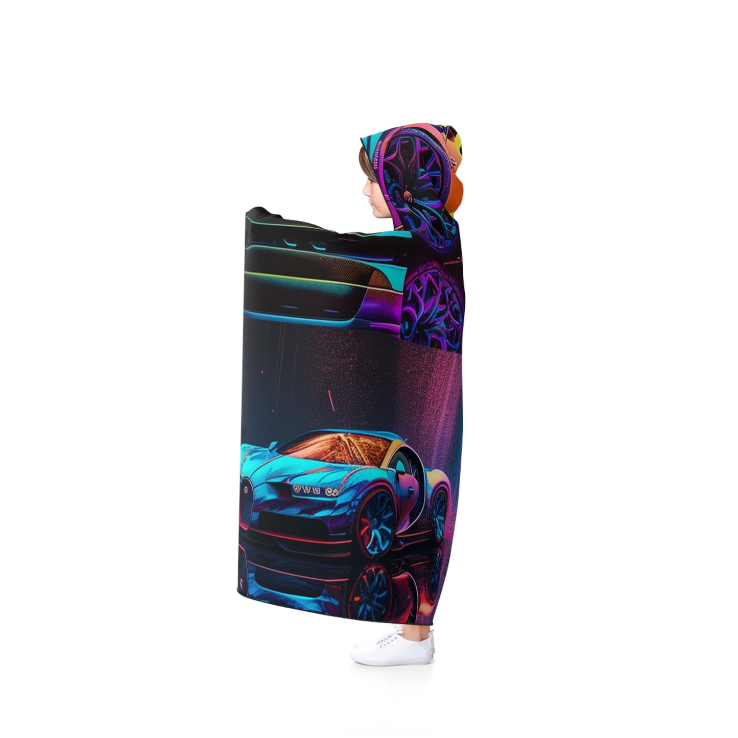 Hooded Blanket Bugatti Neon Chiron 5