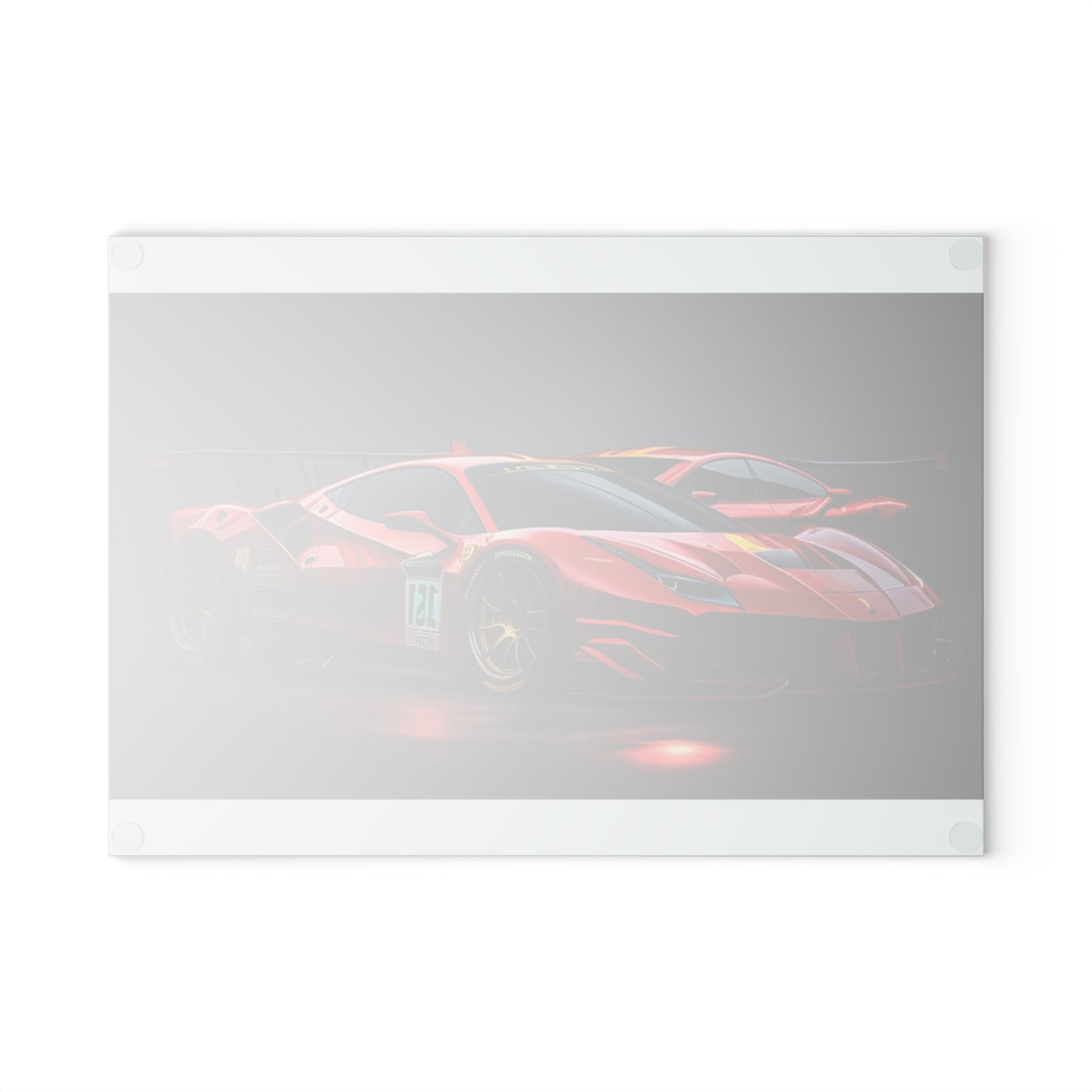 Glass Cutting Board Ferrari Red 2