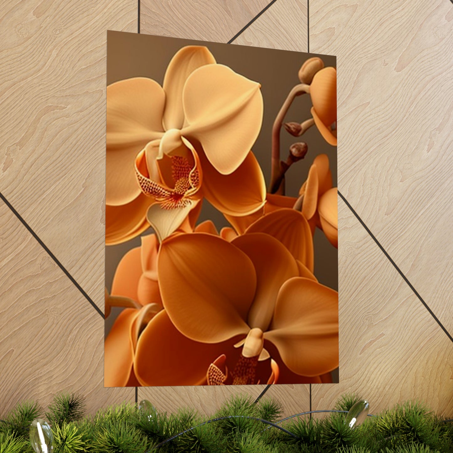 Premium Matte Vertical Posters orchid pedals 4