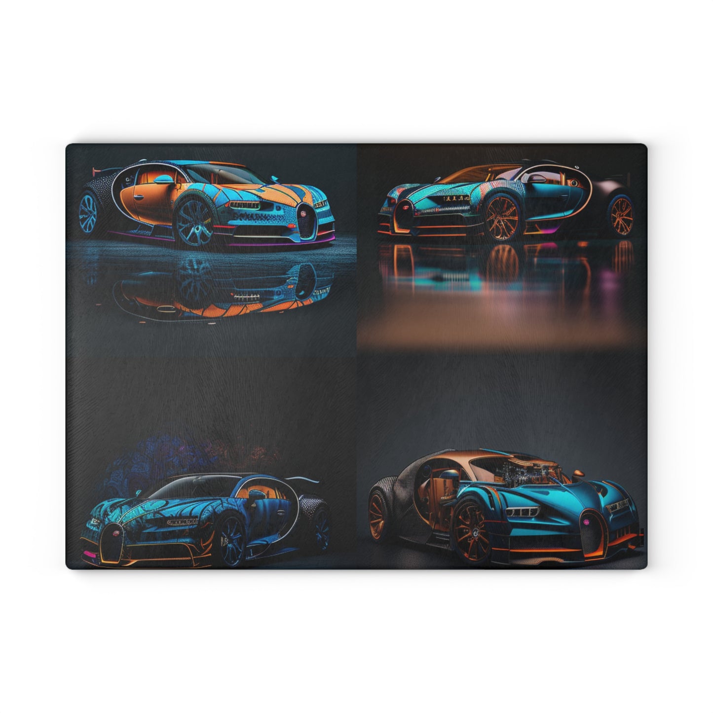 Glass Cutting Board Bugatti Blue 5