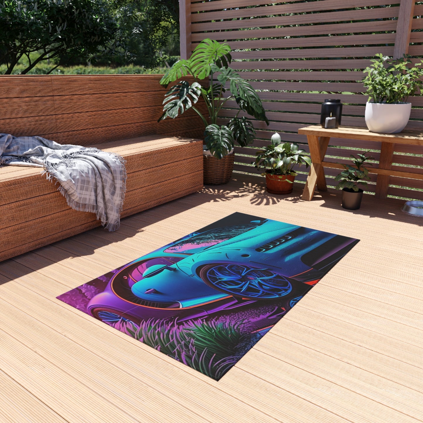 Outdoor Rug  Bugatti Neon Chiron 2