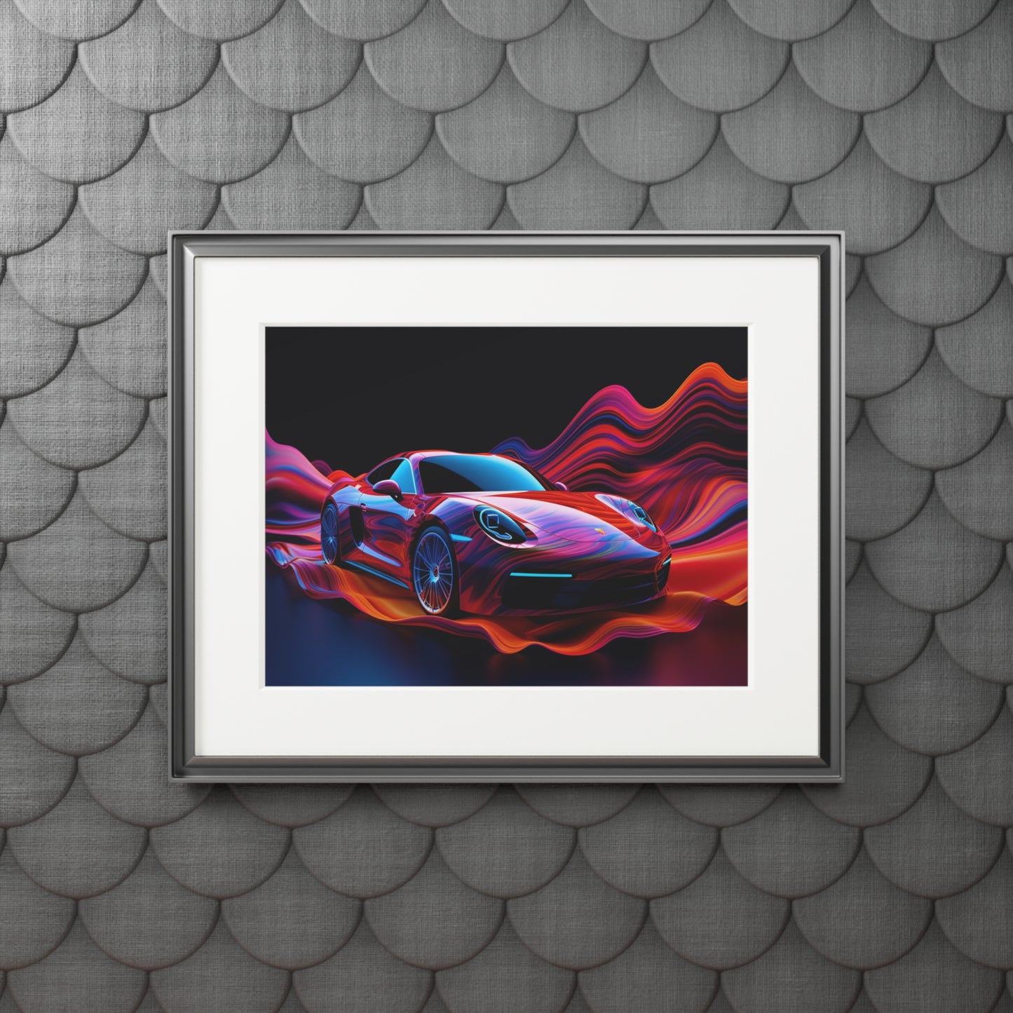 Fine Art Prints (Passepartout Paper Frame) Porsche Water Fusion 4