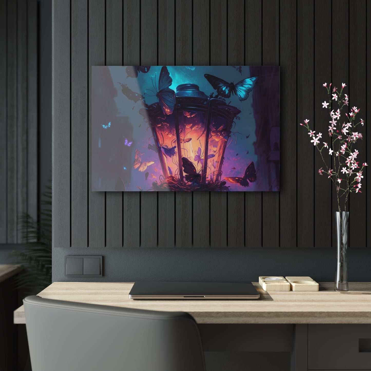 Acrylic Prints Street Light Butterfly 3