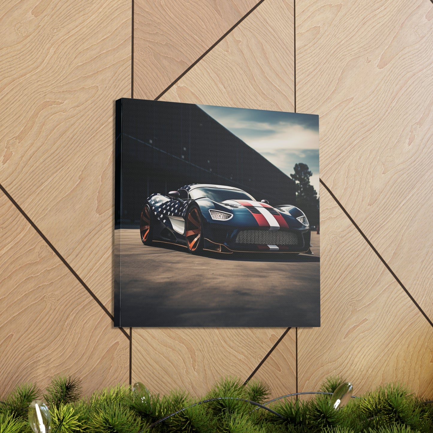 Canvas Gallery Wraps Bugatti Flag American 2