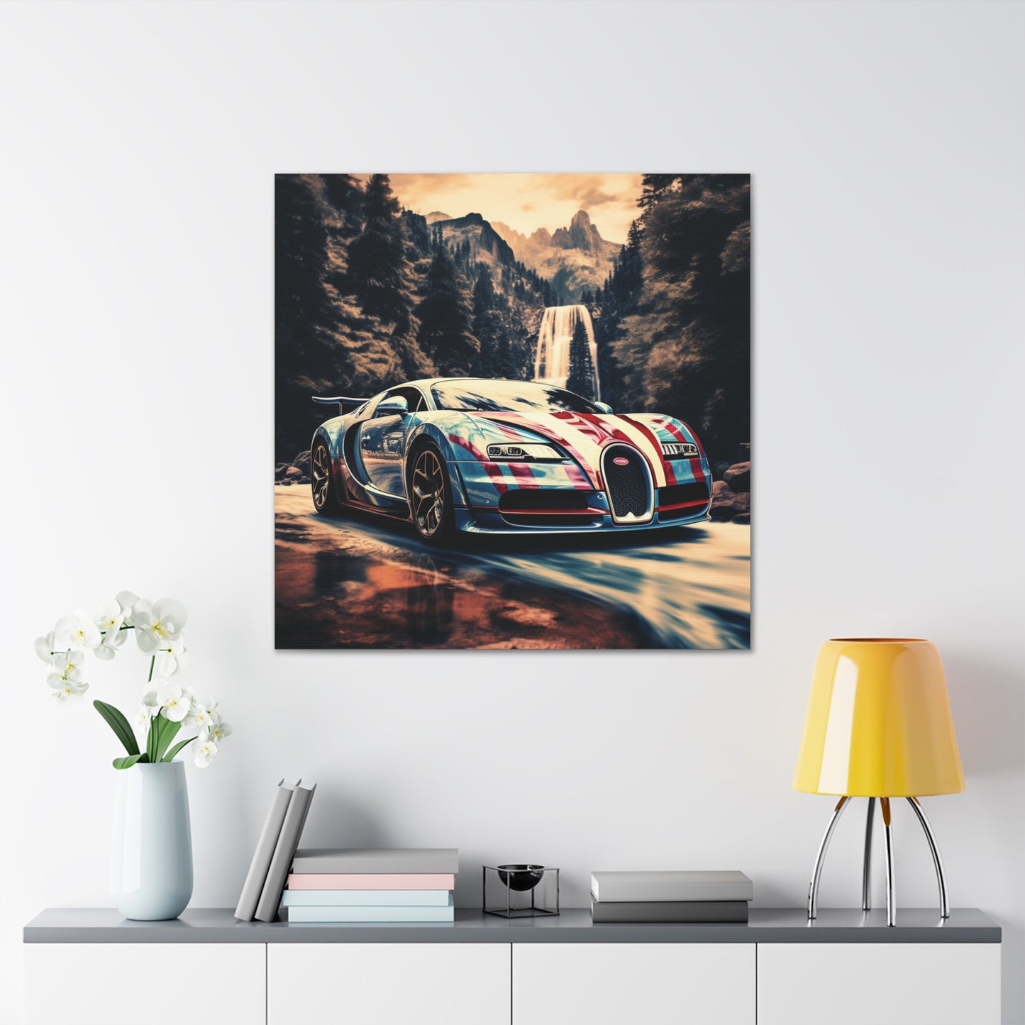 Canvas Gallery Wraps Bugatti Waterfall 1