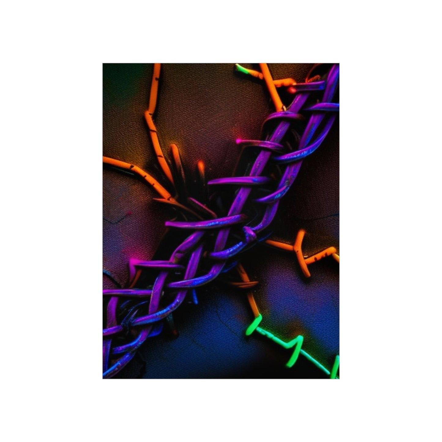 Premium Matte Vertical Posters Macro Neon Barbs 2