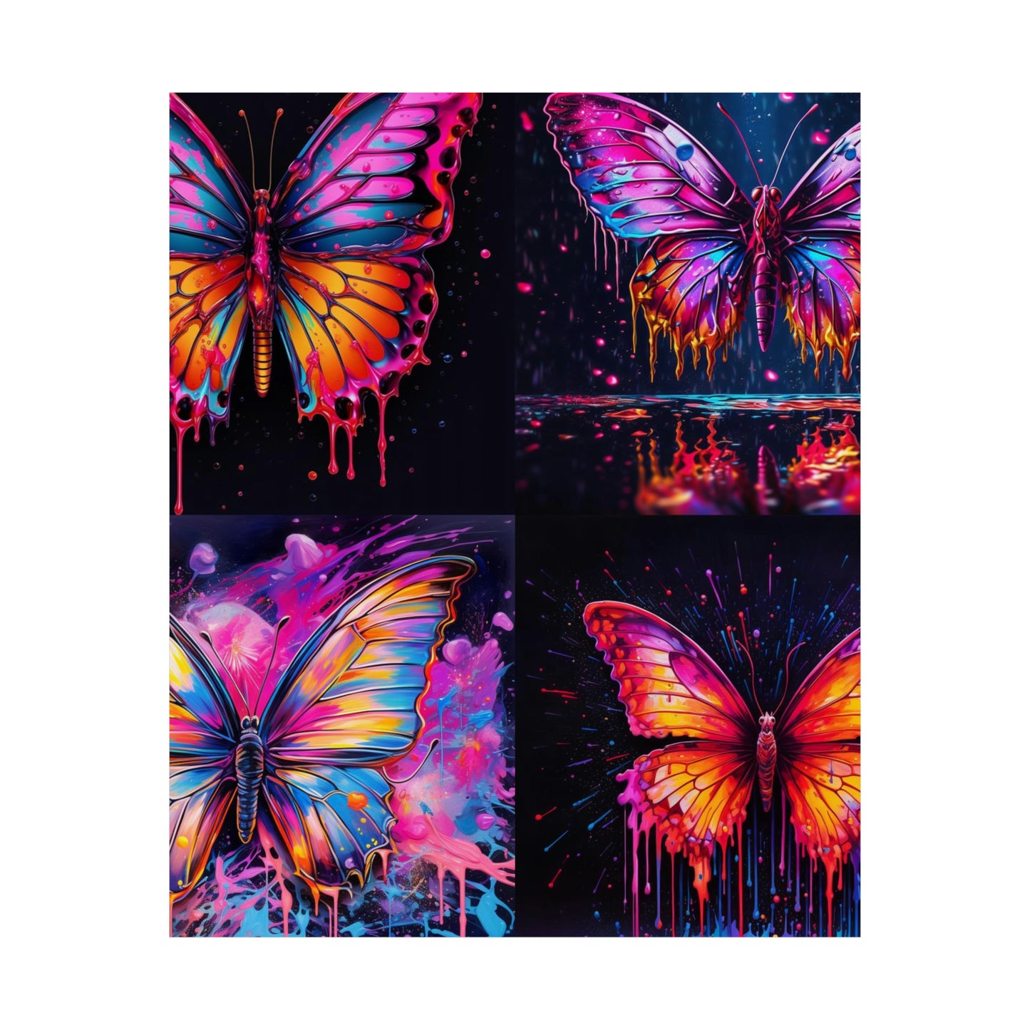 Premium Matte Vertical Posters Pink Butterfly Flair 5