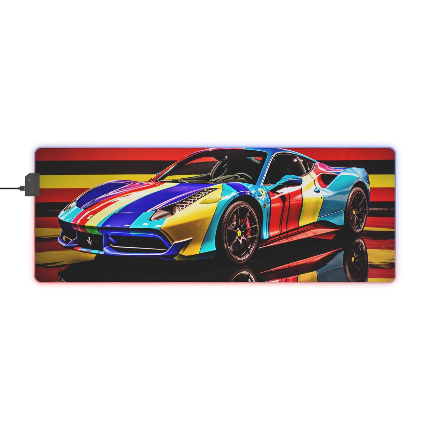 LED Gaming Mouse Pad Hyper Colorfull Ferrari 2