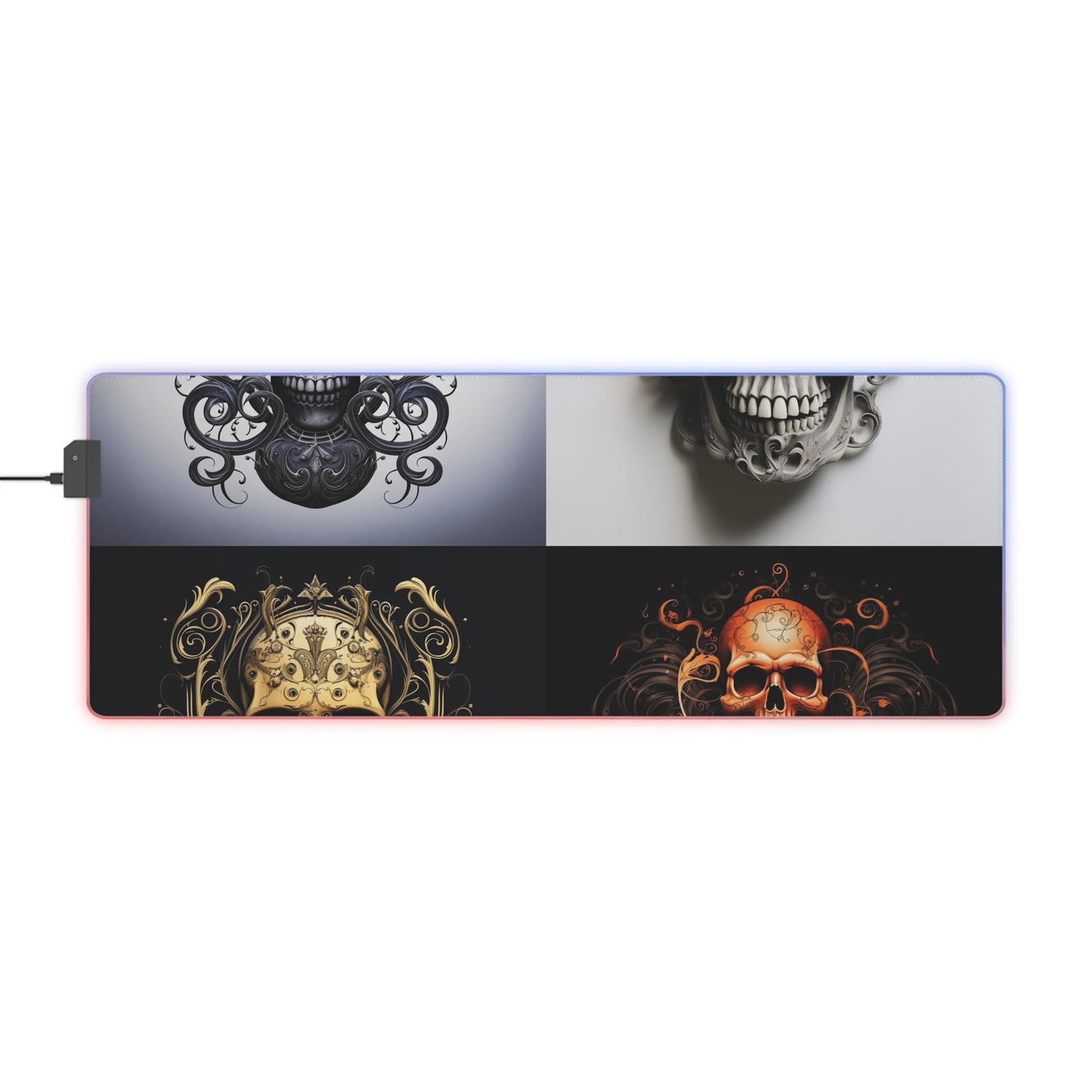 LED Gaming Mouse Pad Skull Treble Clef 5