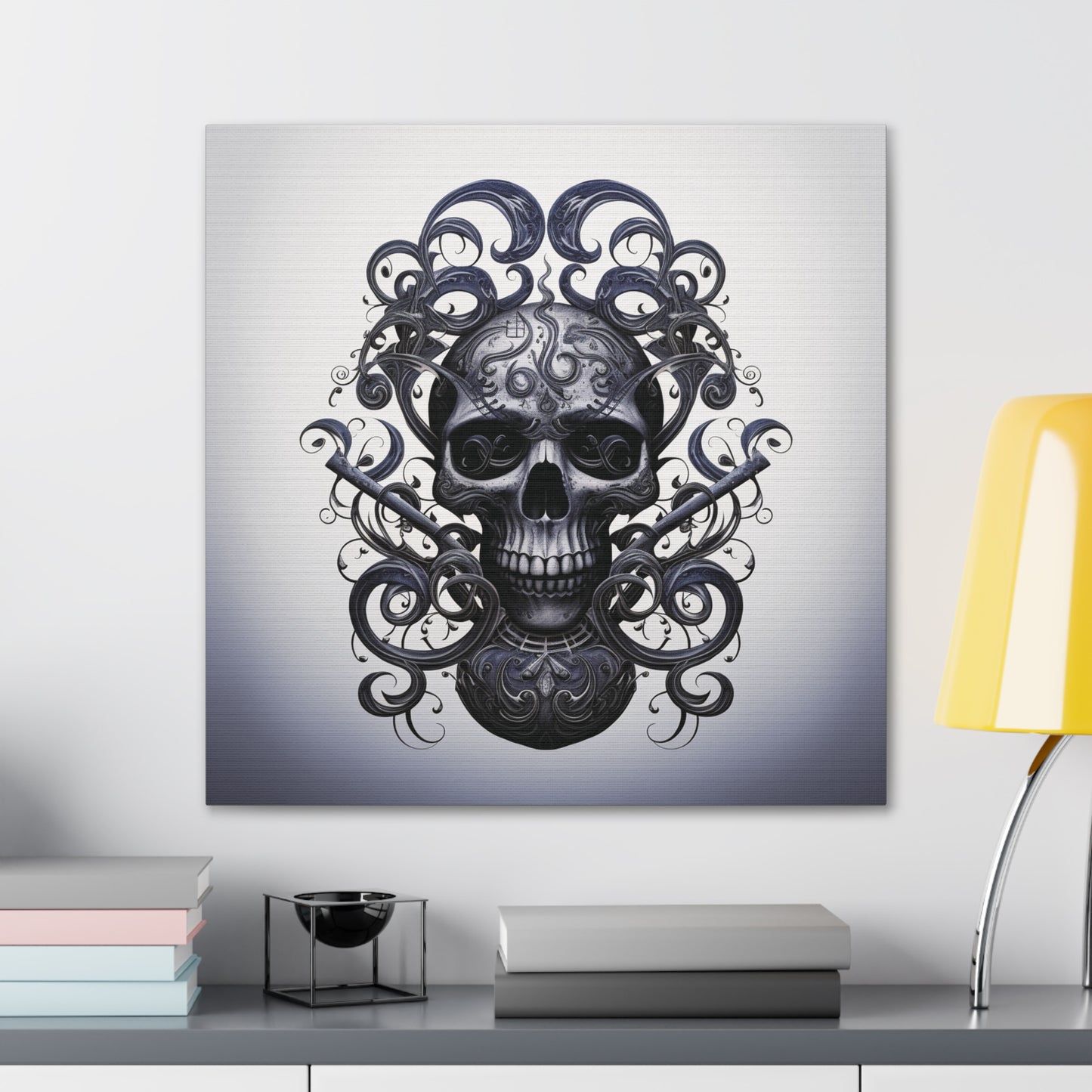 Canvas Gallery Wraps Skull Treble Clef 1