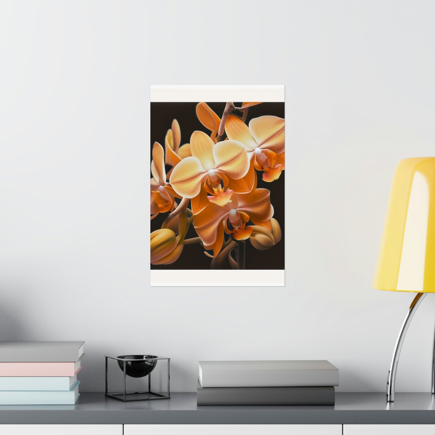 Premium Matte Vertical Posters orchid pedals 1