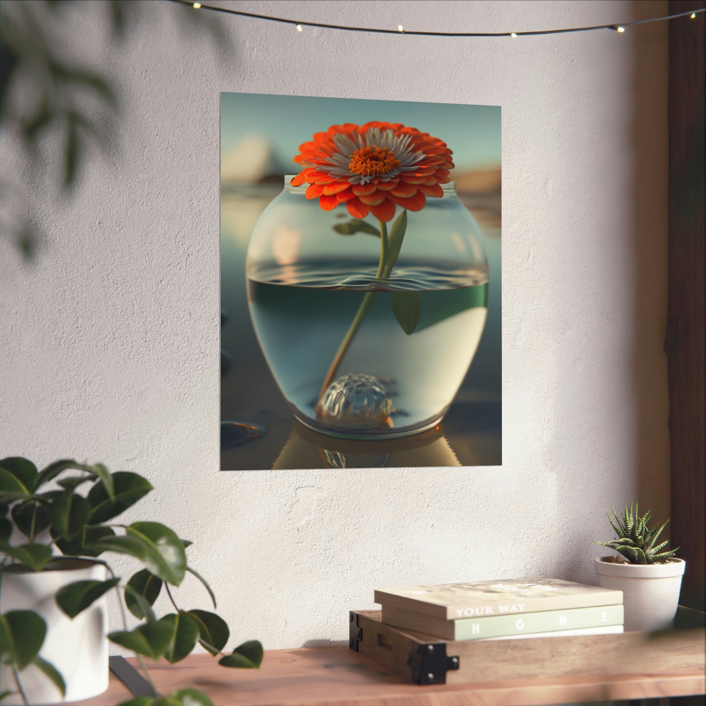 Premium Matte Vertical Posters Orange Zinnia 3