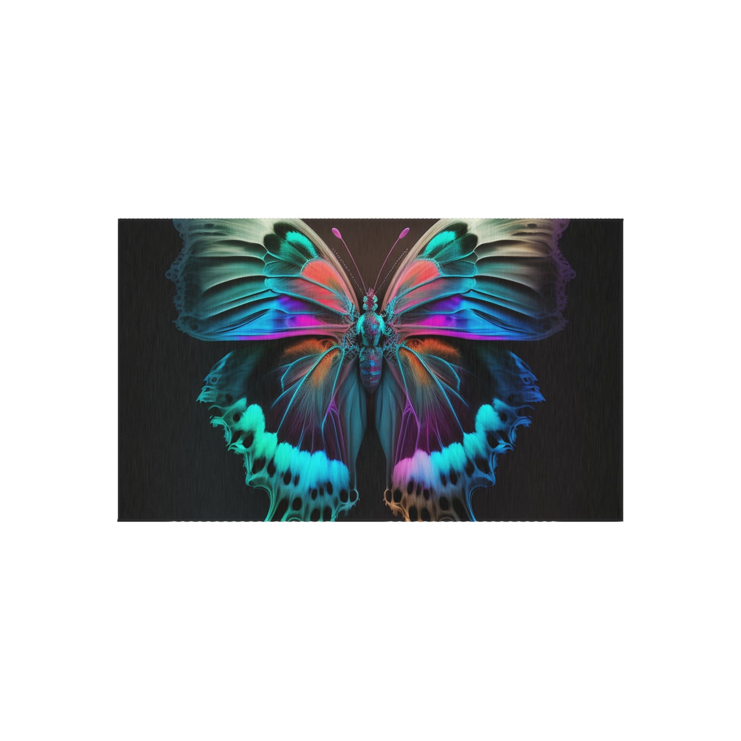 Outdoor Rug  Raw Hyper Color Butterfly 2