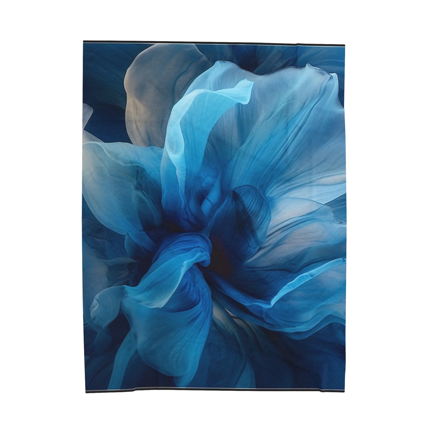 Velveteen Plush Blanket Blue Tluip Abstract 2