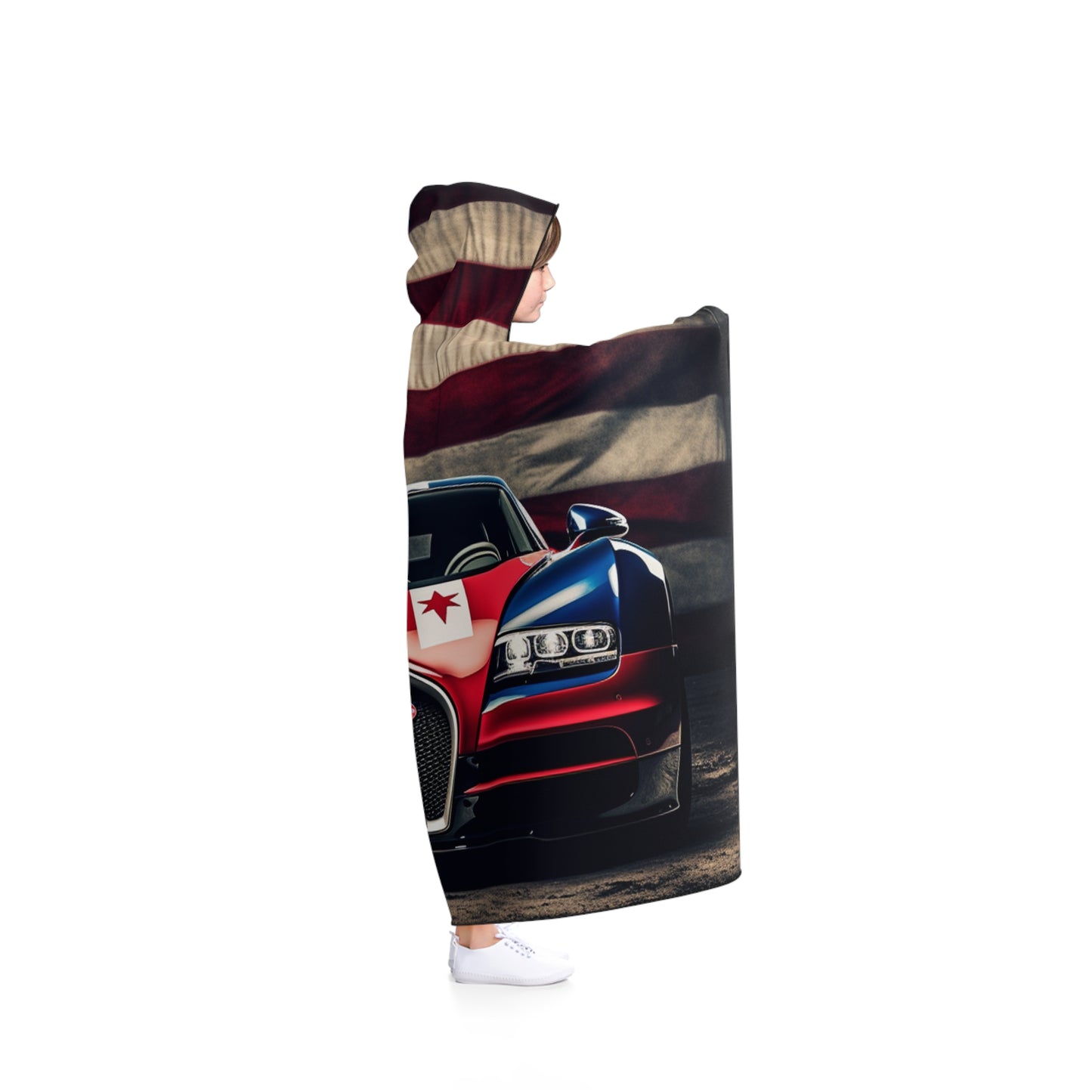 Hooded Blanket Bugatti American Flag 3