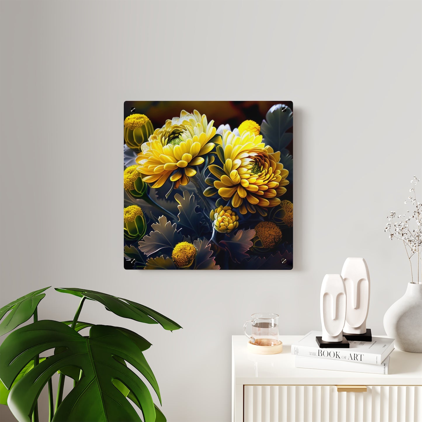 Acrylic Wall Art Panels Yellow Hermosas Flores Amarillas 3