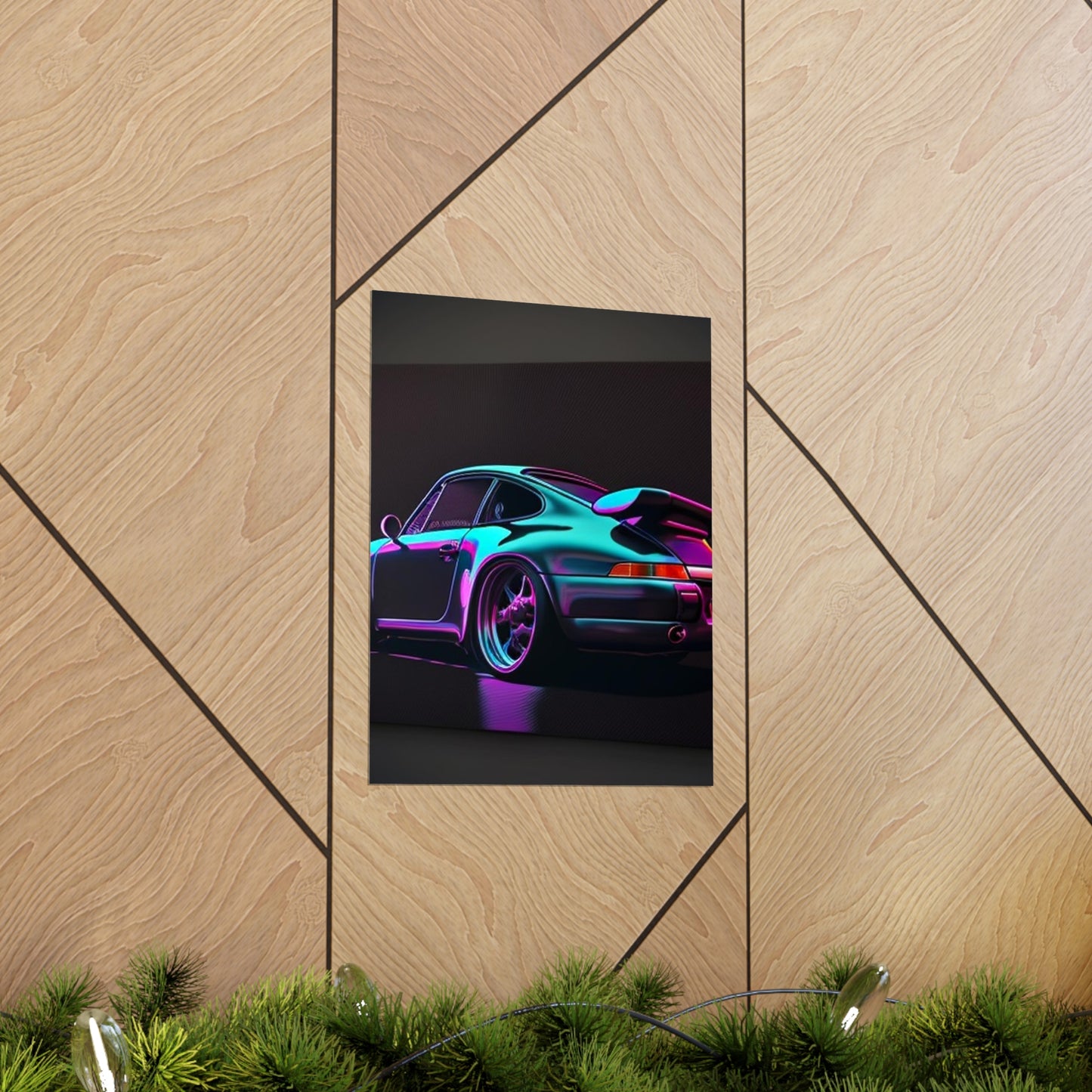 Premium Matte Vertical Posters Porsche Purple 2