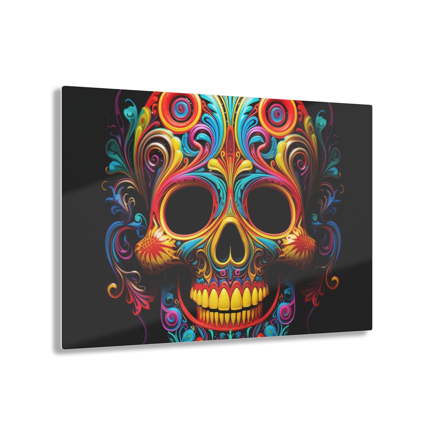 Acrylic Prints Macro Skull Color 1