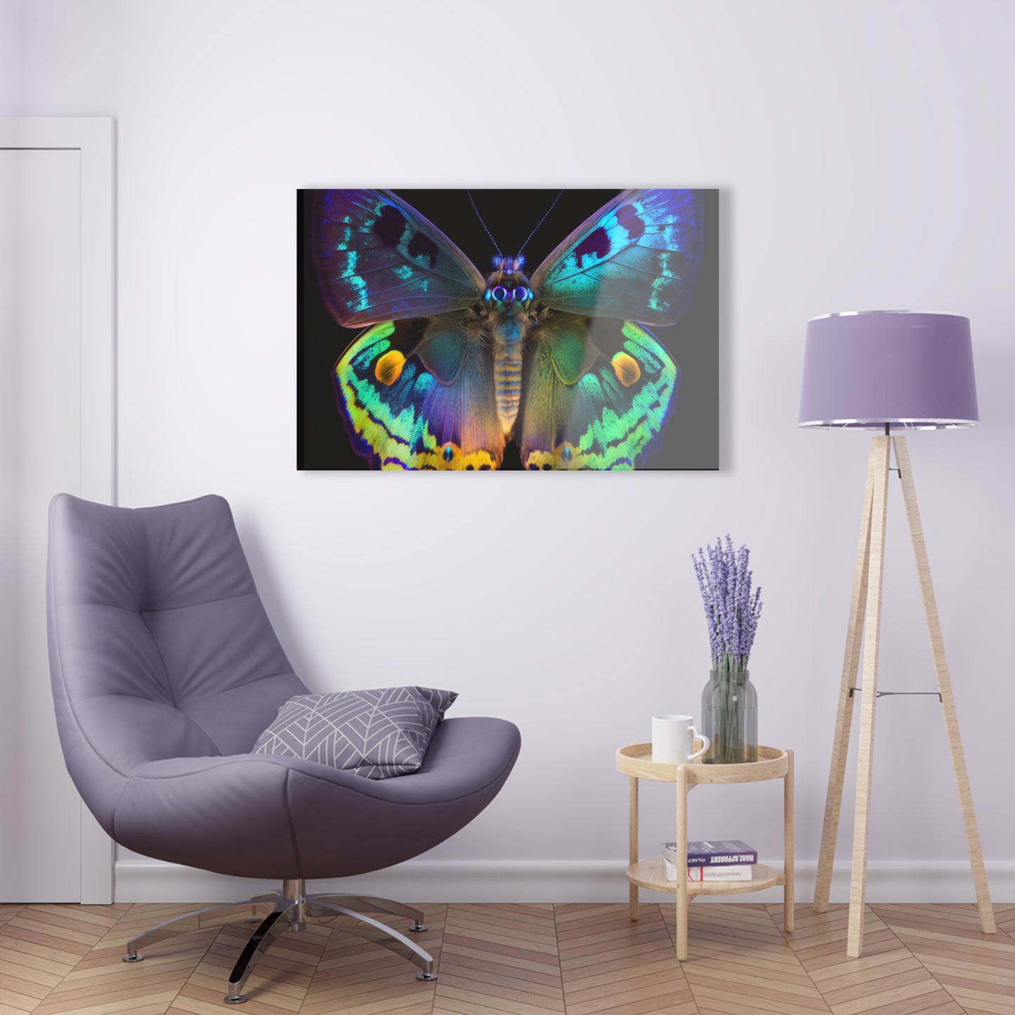 Acrylic Prints Neon Hue Butterfly 4