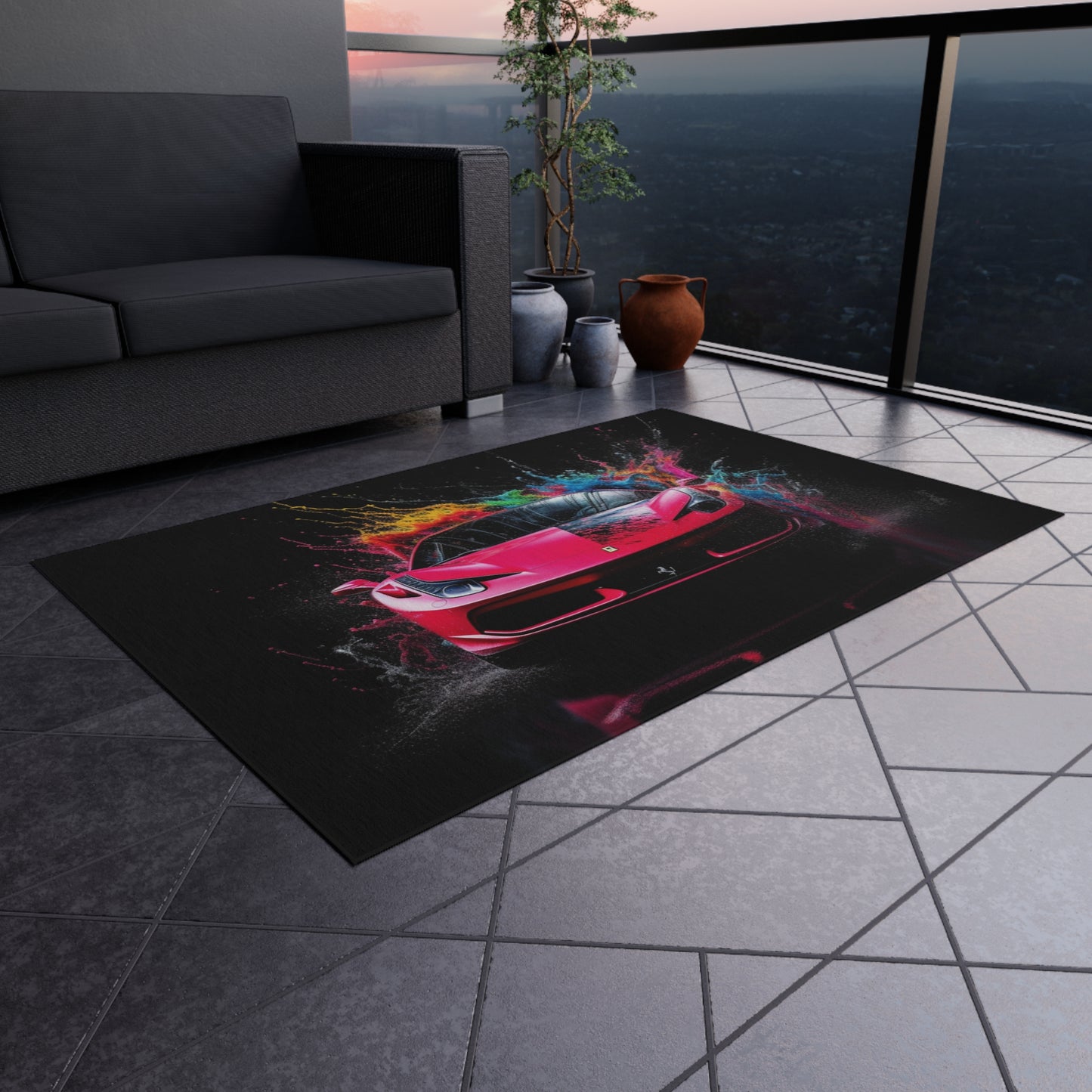 Outdoor Rug  Ferrari Water Splash 2