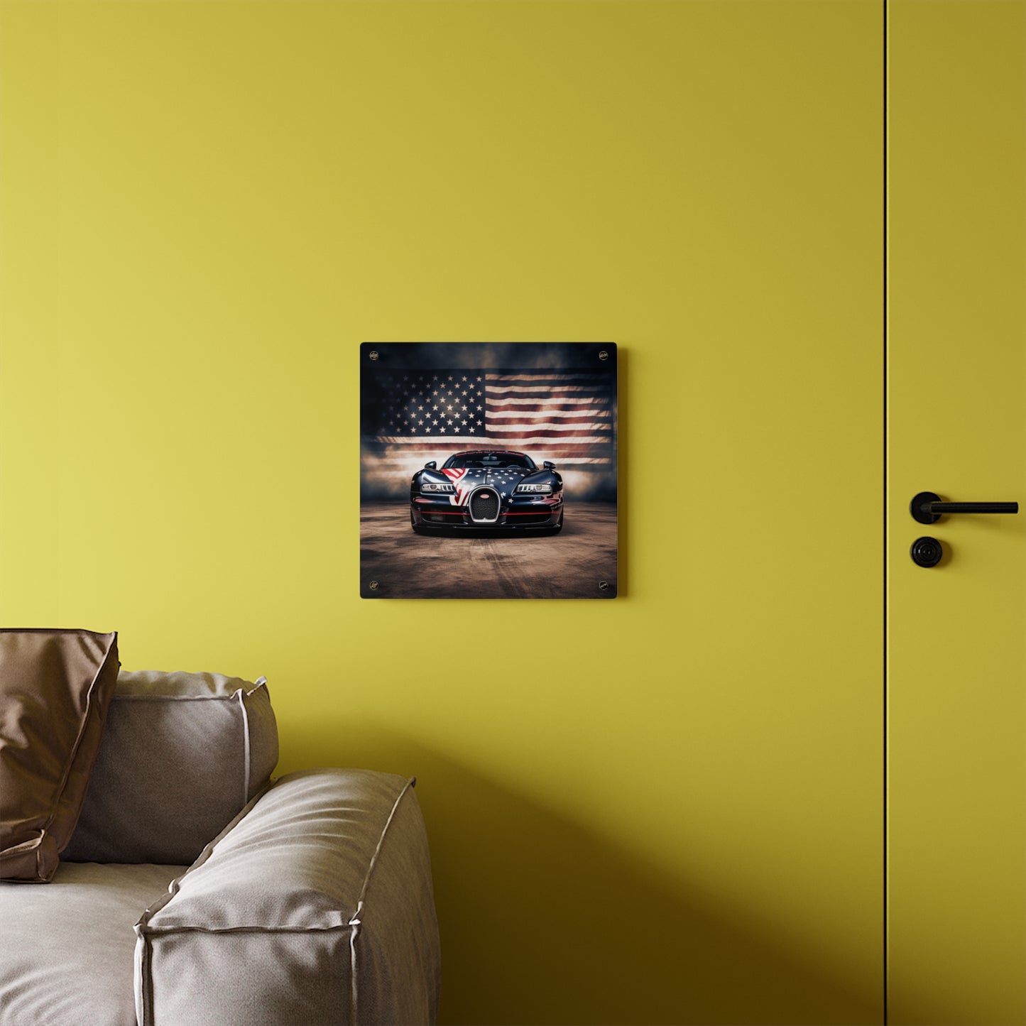 Acrylic Wall Art Panels Bugatti American Flag 2