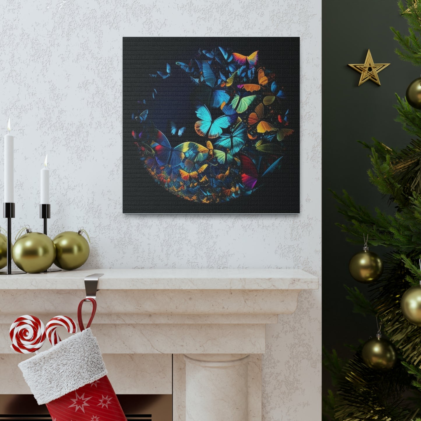 Canvas Gallery Wraps Moon Butterfly 1