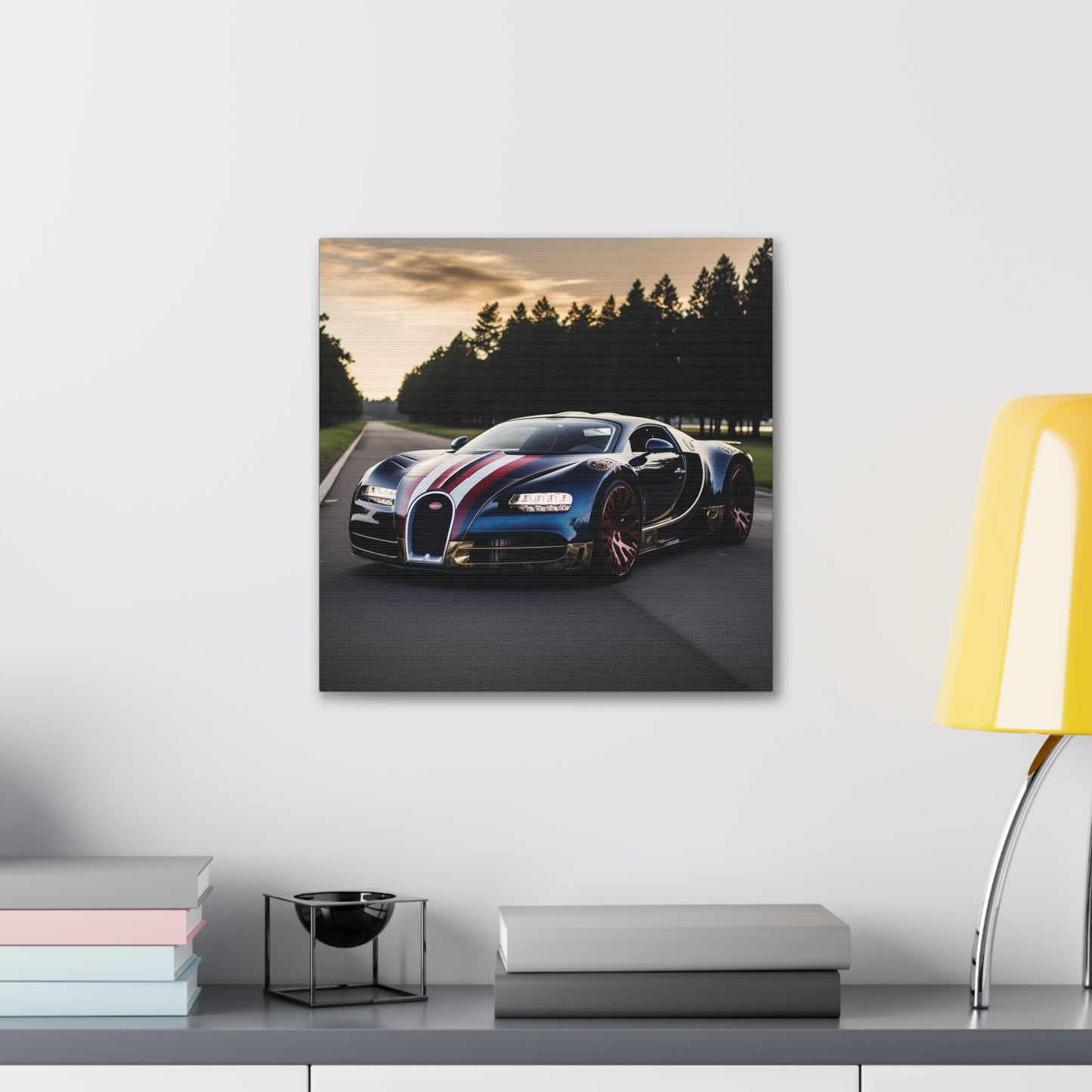 Canvas Gallery Wraps Bugatti Flag American 1