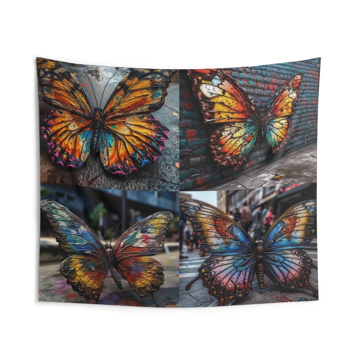 Indoor Wall Tapestries Liquid Street Butterfly 5